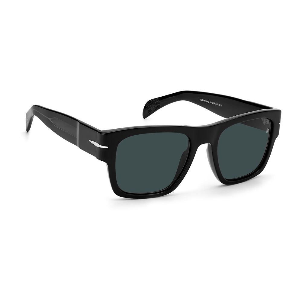 Sunglasses by David Beckham for men in black features an ethereal full-rim square frame design with black coloured frame frames and non-polarized category-3-dark-tint lens for a ethereal finish.