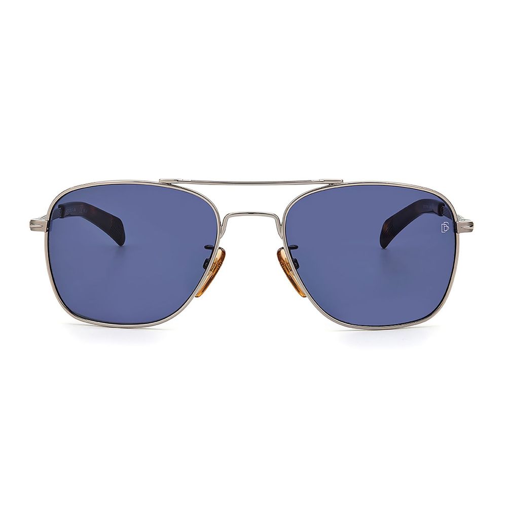 David Beckham Square Non-Polarized Dark-Tint Metal Sunglasses - Grey