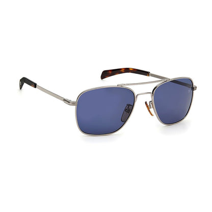 David Beckham Square Non-Polarized Dark-Tint Metal Sunglasses - Grey