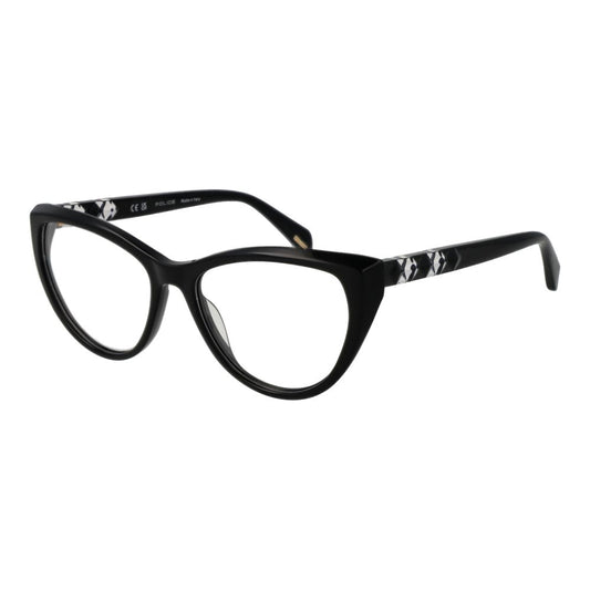 Eyeglasses Frames by Police for women in plastic and black showcases a refined silhouette, detailed with a black coloured frame finish and a sophisticated full-frame frame design.