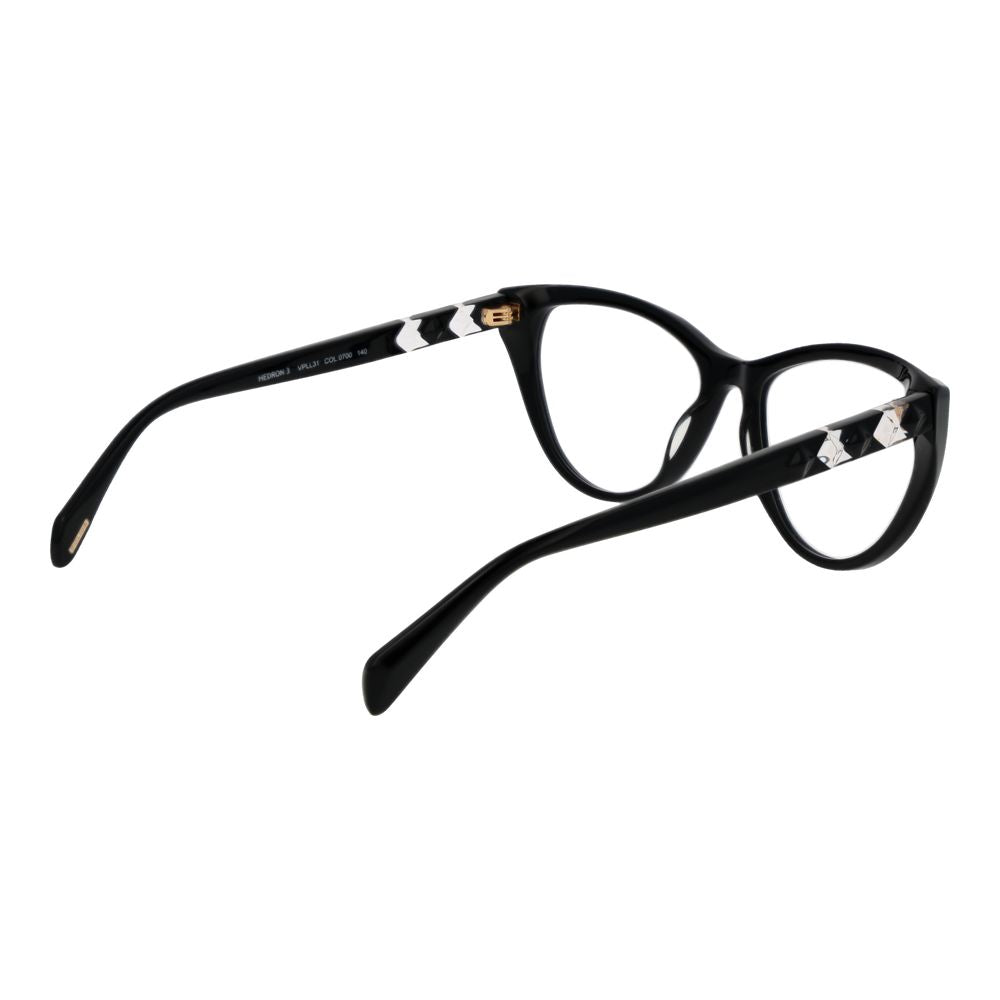 Eyeglasses Frames by Police for women in plastic black showcases a refined full-frame frame design with a refined black coloured frame finish for a refined and sophisticated look.
