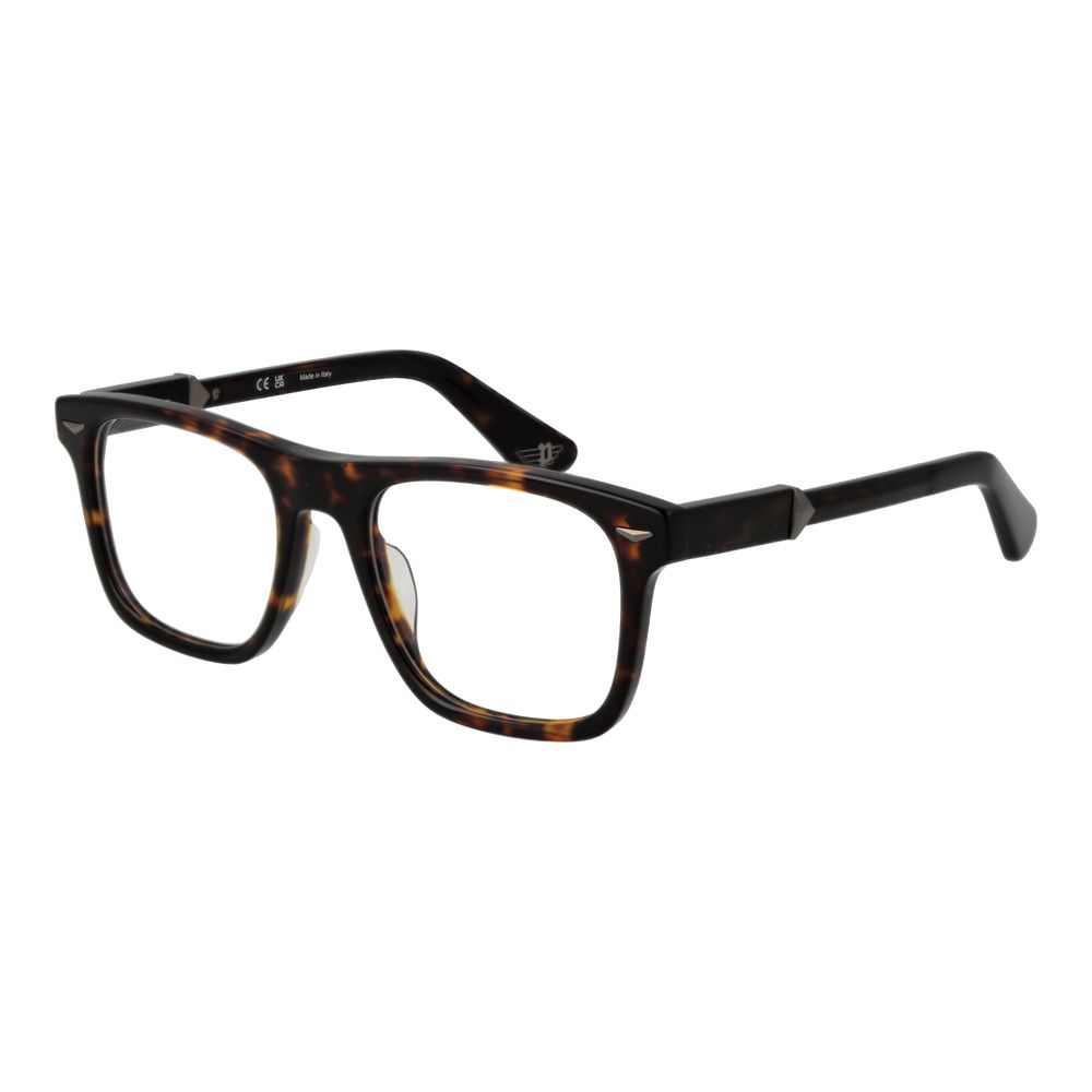 Eyeglasses Frames by Police for men in cellulose acetate brown features a refined silhouette, showcasing a refined brown coloured frame and full-frame frame design for a sophisticated, premium look.