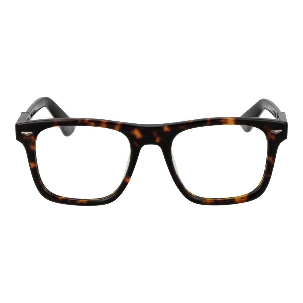 Eyeglasses Frames by Police for men in cellulose acetate brown features an refined silhouette, showcasing the refined brown coloured frame and sophisticated full-frame frame design.