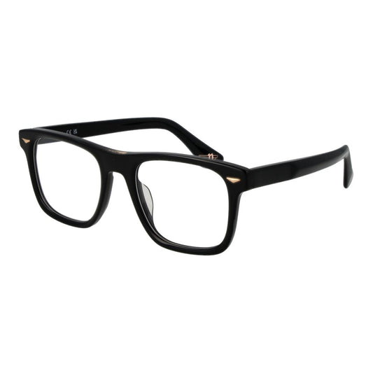 Eyeglasses Frames by Police for men in cellulose acetate black features an refined silhouette, showcasing the refined black coloured frame and sophisticated full-frame frame design.