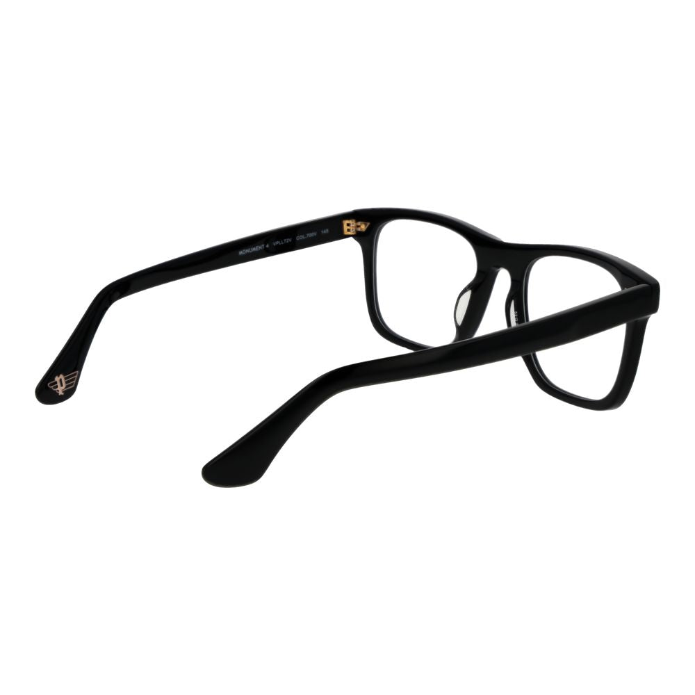 Eyeglasses Frames by Police for men in cellulose acetate and black showcases a refined silhouette, detailed with a black coloured frame finish and a sophisticated full-frame frame design.