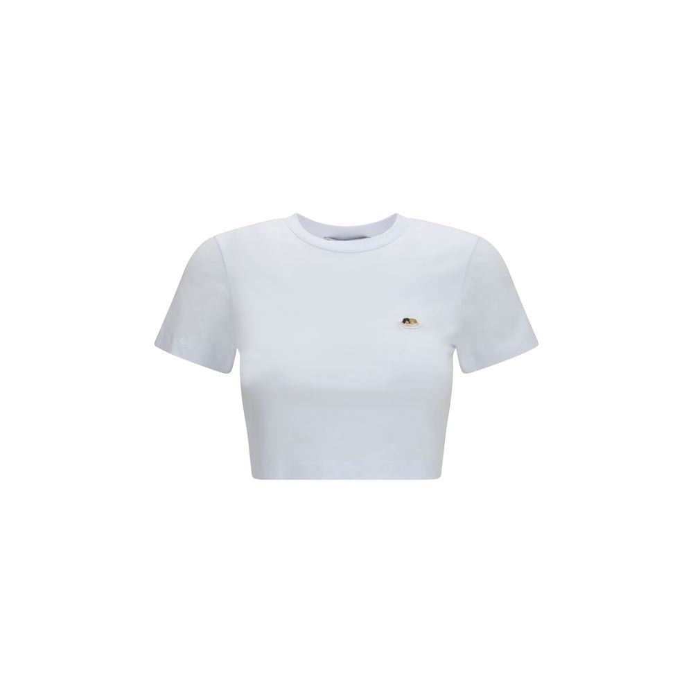 T-Shirt by Fiorucci for women in stretch cotton white & signature features an on trend silhouette, perfectly showcasing a on trend short-sleeve and crew neckline for an elevated aesthetic.