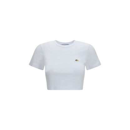 T-Shirt by Fiorucci for women in stretch cotton white & signature features an on trend silhouette, perfectly showcasing a on trend short-sleeve and crew neckline for an elevated aesthetic.