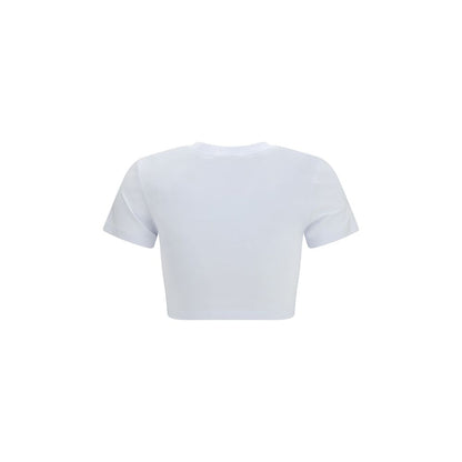 T-Shirt by Fiorucci for women in stretch cotton white & signature features an on trend silhouette, perfectly showcasing a on trend and crew neckline for an elevated aesthetic.