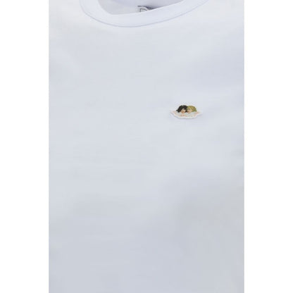 T-Shirt by Fiorucci for women in stretch cotton white & signature showcases a chic silhouette, artfully detailed with a chic and for a chic finish.
