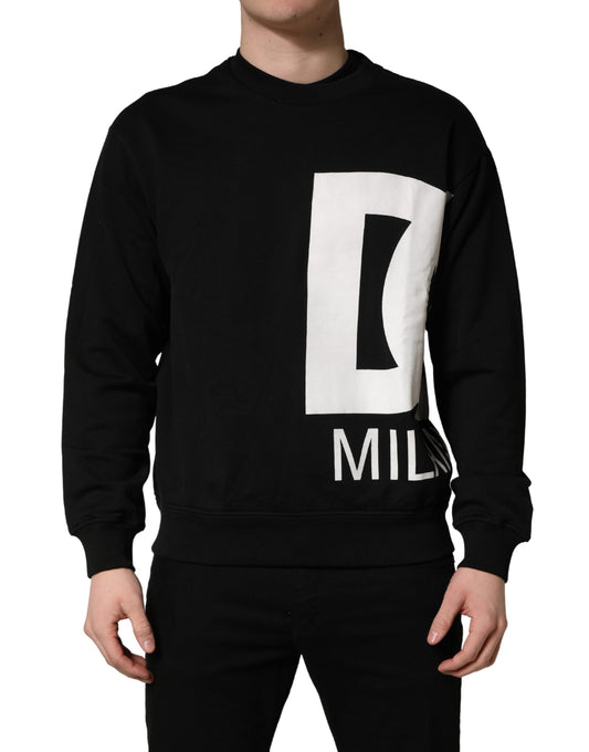 Sweatshirt by Dolce & Gabbana for men in cotton black & red features an magnificent silhouette, showcasing a sophisticated crew neckline and detail for a truly magnificent finish.