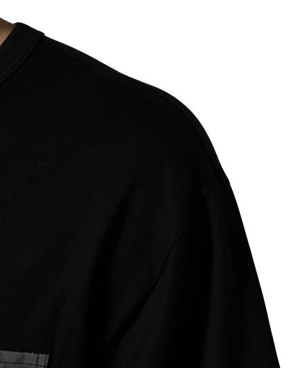 Dolce & Gabbana Black Camouflage Pocket Oversized T-shirt