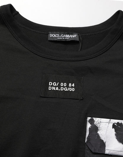 Dolce & Gabbana Black Camouflage Pocket Oversized T-shirt