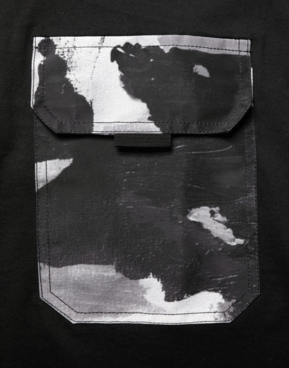 Dolce & Gabbana Black Camouflage Pocket Oversized T-shirt