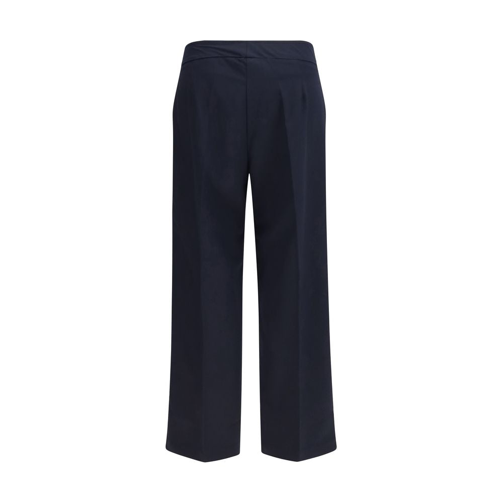 Casual Pants by Avenue Montaigne for women in stretch viscose polyester blue presents a refined pantology silhouette, artfully defined by a refined pantology relaxed-fit & regular-fit, long, and a sophisticated .