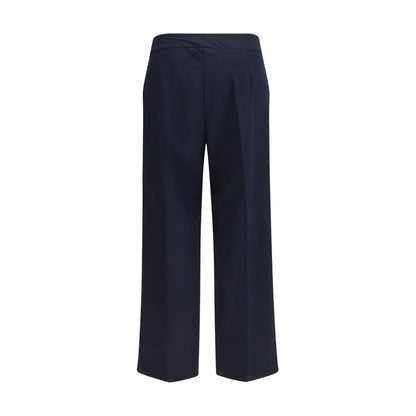 Casual Pants by Avenue Montaigne for women in stretch viscose polyester blue presents a refined pantology silhouette, artfully defined by a refined pantology relaxed-fit & regular-fit, long, and a sophisticated .