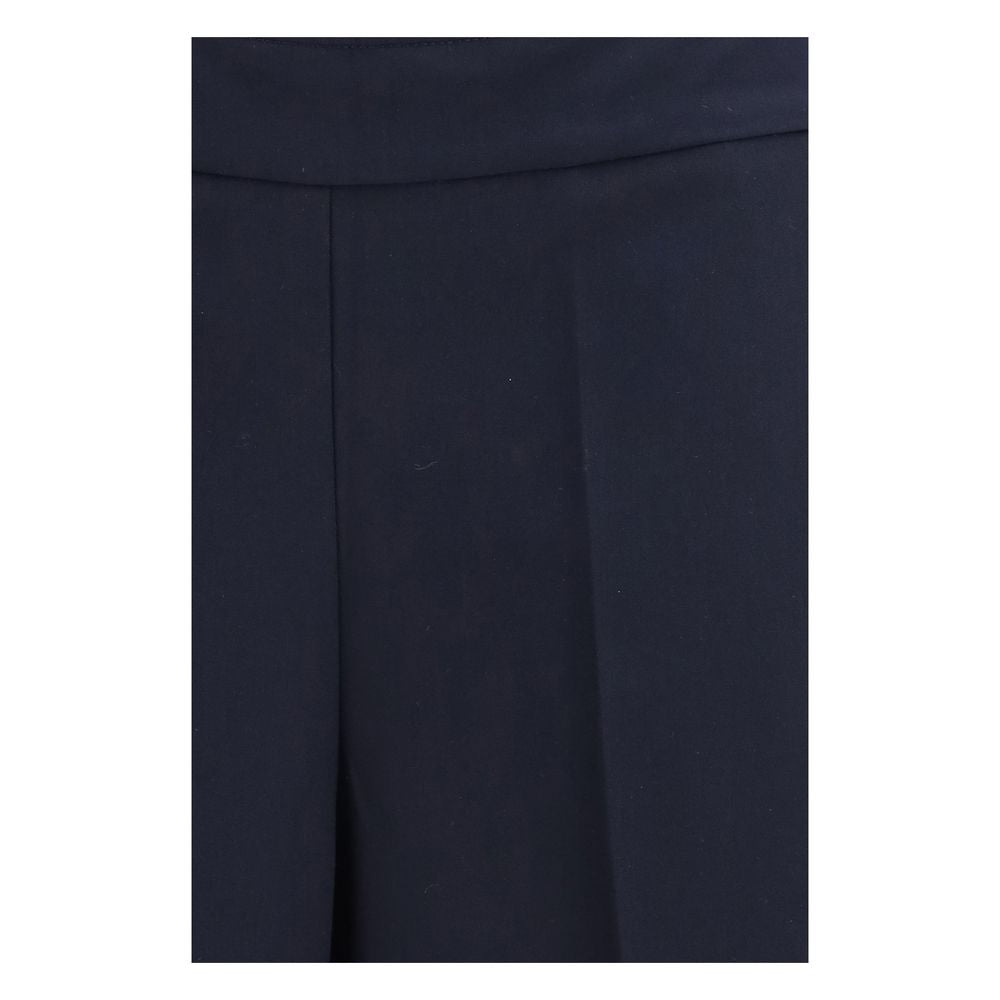 Casual Pants by Avenue Montaigne for women in stretch viscose polyester blue presents a tailored silhouette, showcasing a tailored relaxed-fit & regular-fit and long cut with a refined for a truly tailored aesthetic.