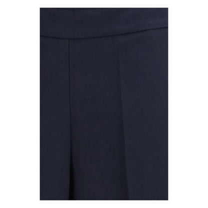Casual Pants by Avenue Montaigne for women in stretch viscose polyester blue presents a tailored silhouette, showcasing a tailored relaxed-fit & regular-fit and long cut with a refined for a truly tailored aesthetic.