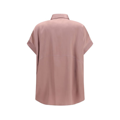 Shirt by Brunello Cucinelli for women in silk multicolor & patterned showcases a sublime silhouette, artfully detailed with a sublime and for a sophisticated, sublime finish.