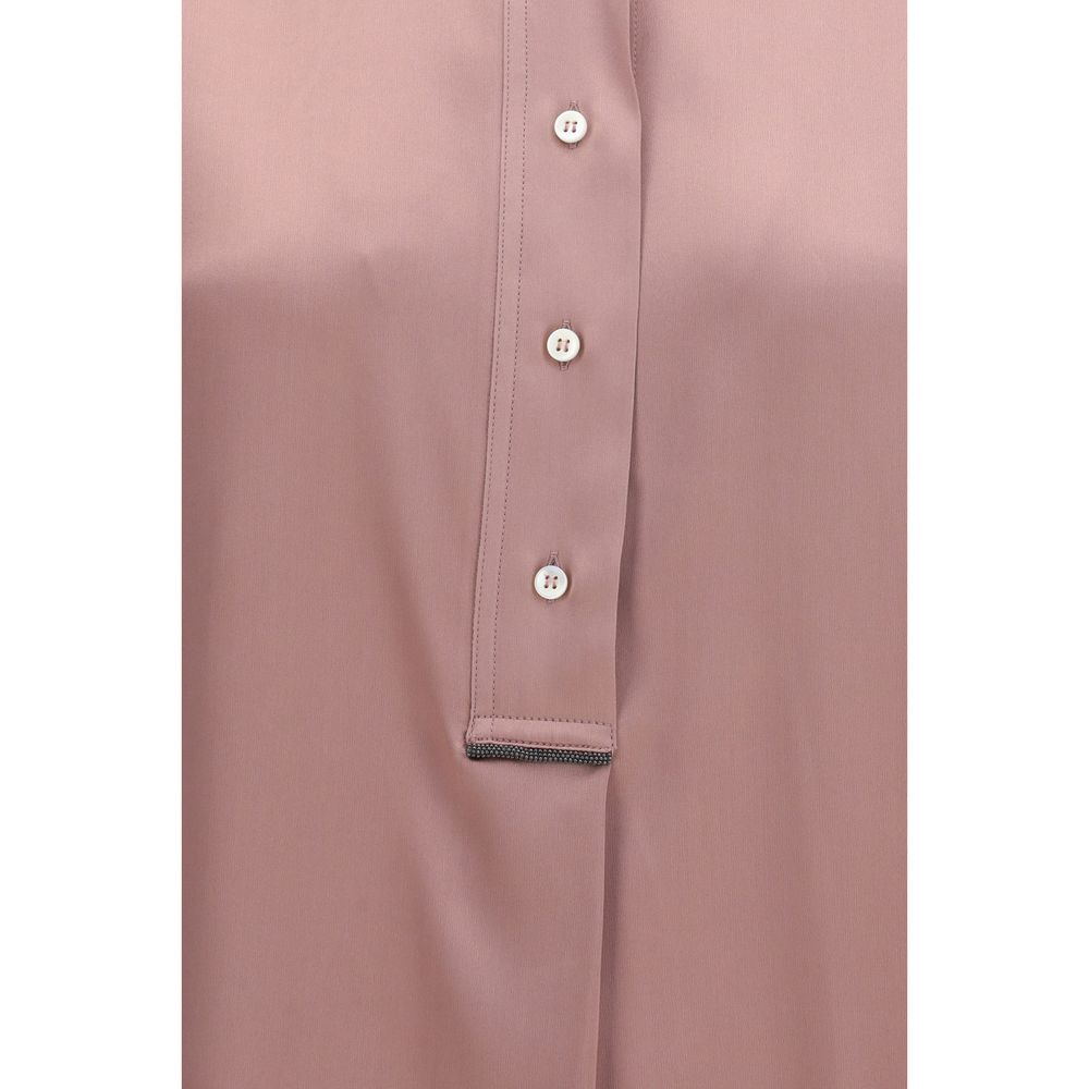 Shirt by Brunello Cucinelli for women in silk multicolor & patterned features an polished silhouette, showcasing a sophisticated and detail for a truly polished finish.