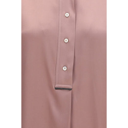 Shirt by Brunello Cucinelli for women in silk multicolor & patterned features an polished silhouette, showcasing a sophisticated and detail for a truly polished finish.
