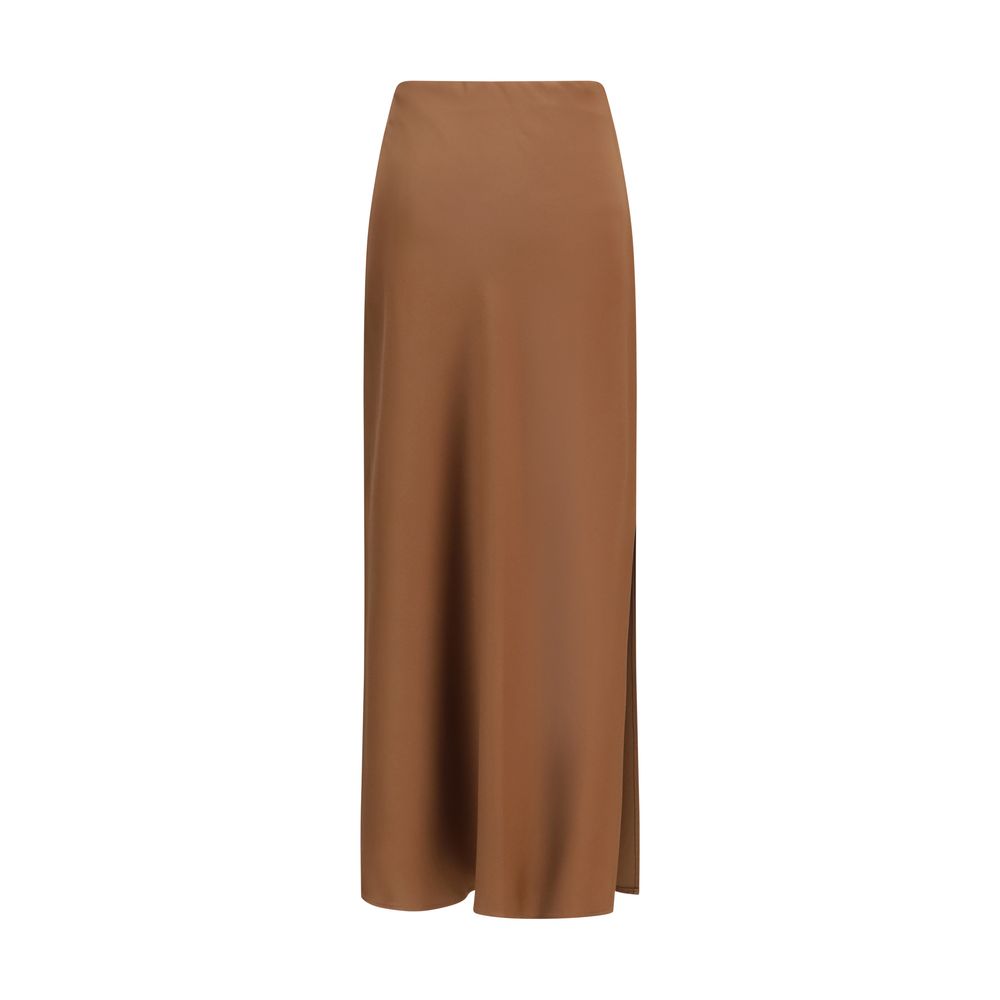 Skirt by Brunello Cucinelli for women in acetate & viscose brown & patterned features a captivating silhouette, showcasing the captivating Women's Acetate & Viscose Midi Skirt design with a sophisticated midi for a captivating look.