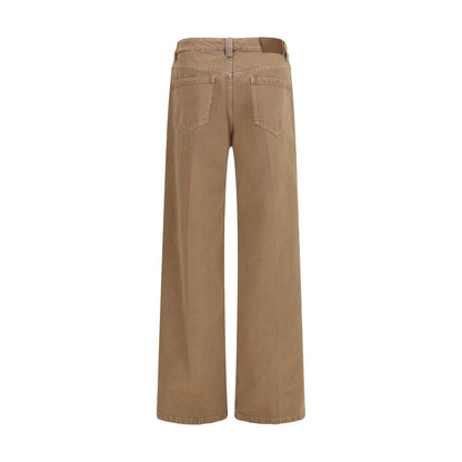 Jeans by Brunello Cucinelli for women in denim cotton brown & signature features a refined silhouette with a refined straight-leg & regular-fit, defined by a and a refined long for a refined finish.