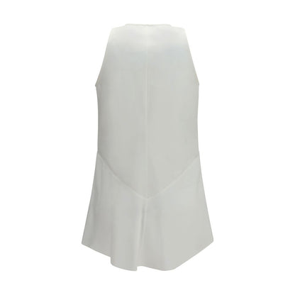 Blouse by Brunello Cucinelli for women in cotton satin white features an architectural silhouette with a refined and elegant v-neck neckline for a architectural look.
