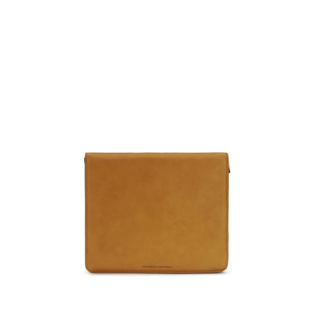 Cardholder Wallet by Brunello Cucinelli for men in bos taurus calf leather brown showcases a discerning silhouette, artfully capturing the essence of Bos Taurus Calf Leather Cardholder Wallet with its functional card-organization compact-design zip-around.
