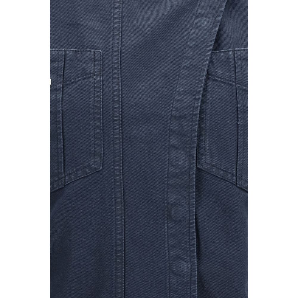 Dress by Isabel Marant Étoile for women in denim cotton blue & toile features an magnificent silhouette, artfully detailed with a magnificent and that flows into an magnificent midi.