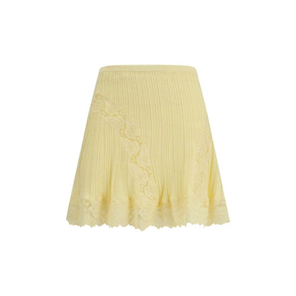 Skirt by Self-Portrait for women in polyamide polyester viscose bicolour features a sublime silhouette, showcasing the sublime design of the Women's Flared Polyamide Polyester Viscose Mini Skirt in a sophisticated mini.