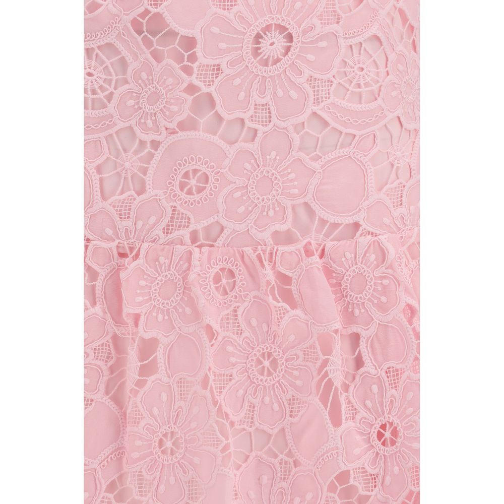 Dress by Self-Portrait for women in polyester multicolor & patterned showcases a striking silhouette, elegantly detailed with a , refined , and a striking short mini for a striking finish.