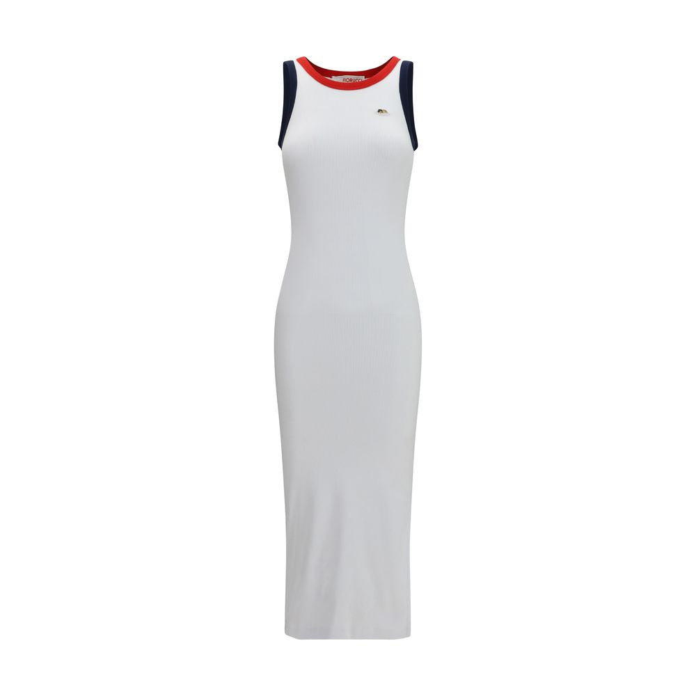 Dress by Fiorucci for women in cotton multicolor presents a sinuous silhouette, showcasing a sophisticated and sleeveless detailed with a sinuous midi for a refined finish.