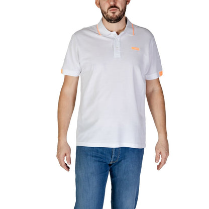 Polo Shirt by Refrigiwear for men in cotton white presents a sleek silhouette, featuring a refined and for a sleek finish.