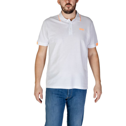 Polo Shirt by Refrigiwear for men in cotton white presents a sleek silhouette, featuring a refined and for a sleek finish.
