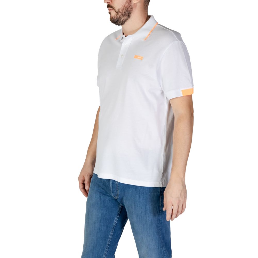 This Polo Shirt by Refrigiwear for men in cotton white presents a flawless silhouette, showcasing flawless detailing and a refined for a truly flawless aesthetic.
