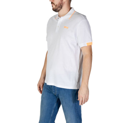 This Polo Shirt by Refrigiwear for men in cotton white presents a flawless silhouette, showcasing flawless detailing and a refined for a truly flawless aesthetic.