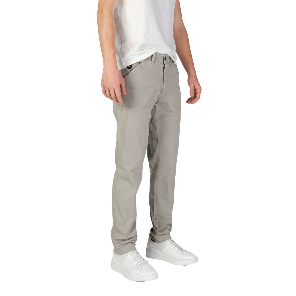 Trousers by Refrigiwear for men in stretch cotton gray features a tailored silhouette with a tailored regular-fit, defined by its long and a sophisticated .