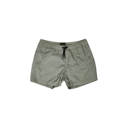 Swim Shorts by Refrigiwear for men in nylon green features an dramatic silhouette that defines the luxurious aesthetic and refined cut of the Men's Lightweight Nylon Swim Shorts.