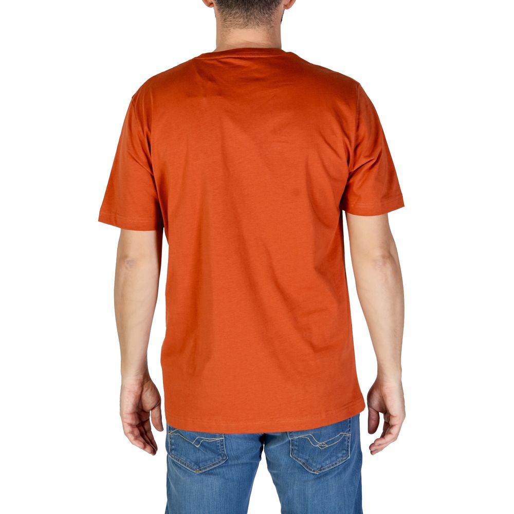 Activewear T-Shirt by Refrigiwear for men in cotton red features a versatile silhouette, showcasing a versatile and detailed with high-performance breathable-design for a premium look.