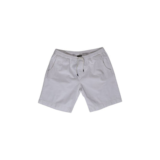 Bermuda Shorts by Refrigiwear for men in stretch cotton white showcases a on trend silhouette, featuring a tailored with a classic short and sophisticated for a on trend finish.