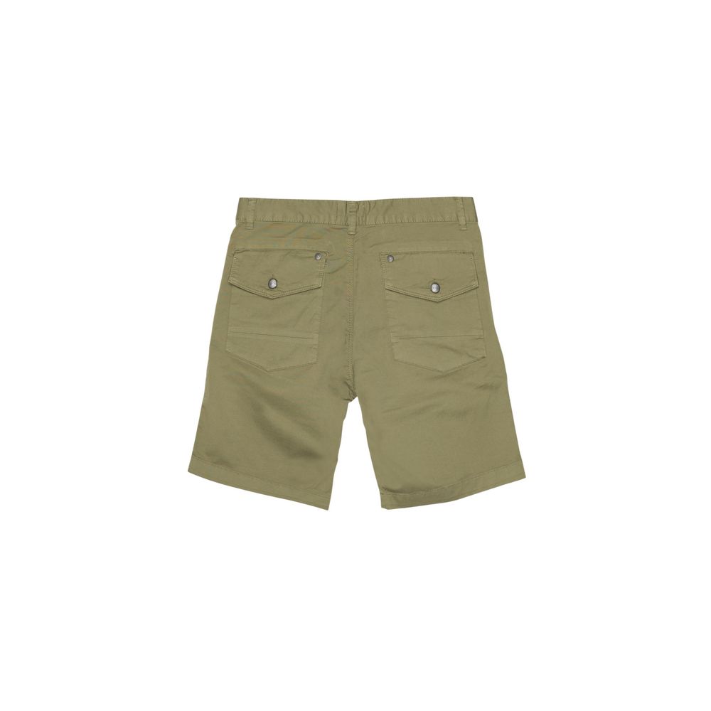 Bermuda Shorts by Refrigiwear for men in stretch cotton green features an nuanced silhouette, showcasing a nuanced with a short cut and for a sophisticated, premium finish.