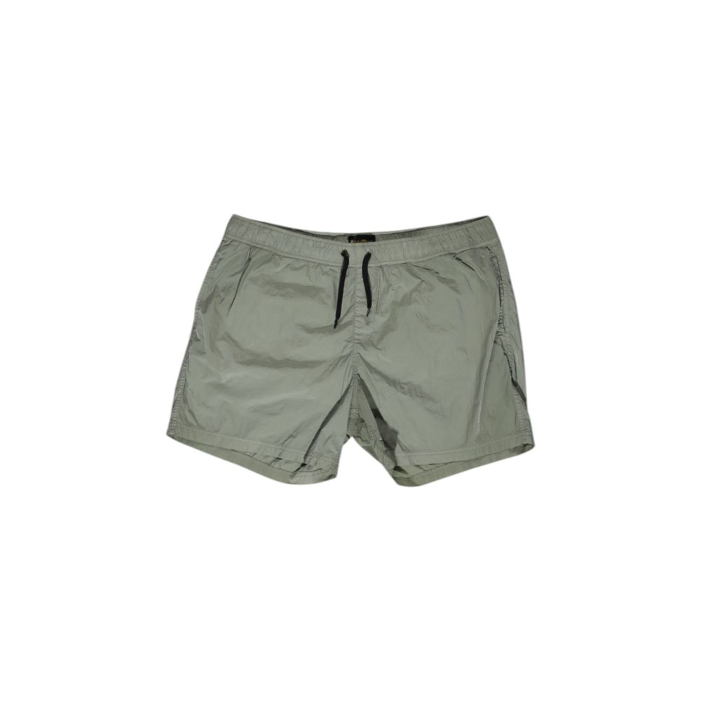 Swim Shorts by Refrigiwear for men in nylon fabric green presents a sculptural silhouette, showcasing the sculptural Men's Lightweight Nylon Fabric Swim Shorts design with a refined cut for a premium, sophisticated look.