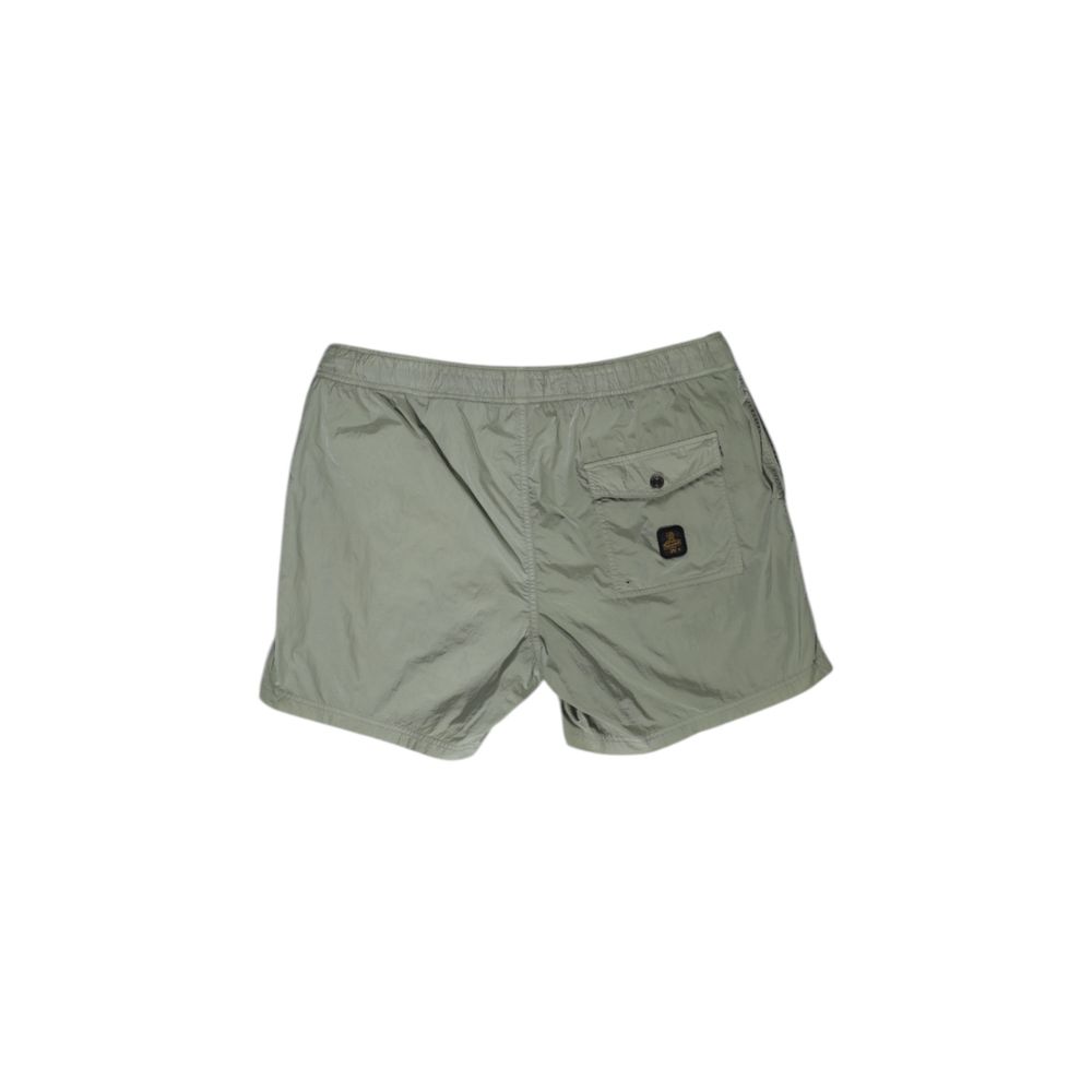 Swim Shorts by Refrigiwear for men in nylon fabric and green showcases a sinuous silhouette, expertly cut for a sinuous fit as part of the Men's Lightweight Nylon Fabric Swim Shorts collection.