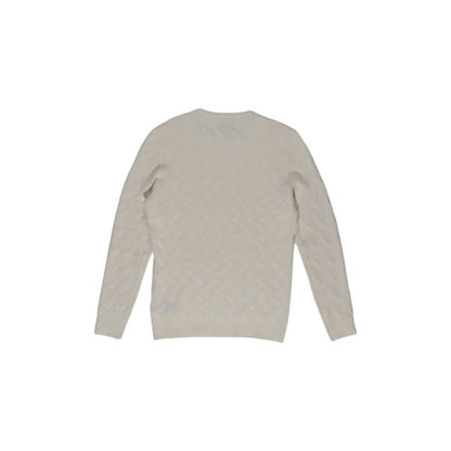 Sweater by In My Hood for men in wool & polyester cream features an tactile silhouette, showcasing a sophisticated and tactile for a refined finish.