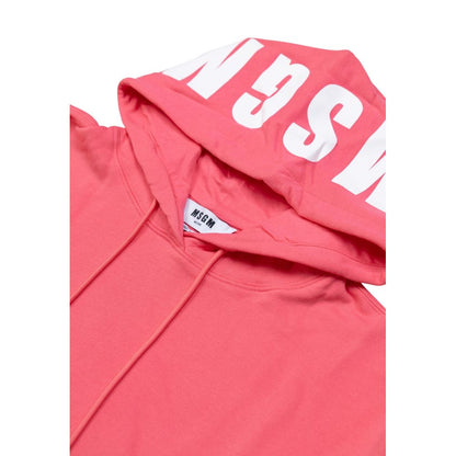 Hooded Hoodie by MSGM for women in cotton & kangaroo multicolor features an dramatic silhouette, showcasing a sophisticated hooded neckline and dramatic for a refined, modern aesthetic.