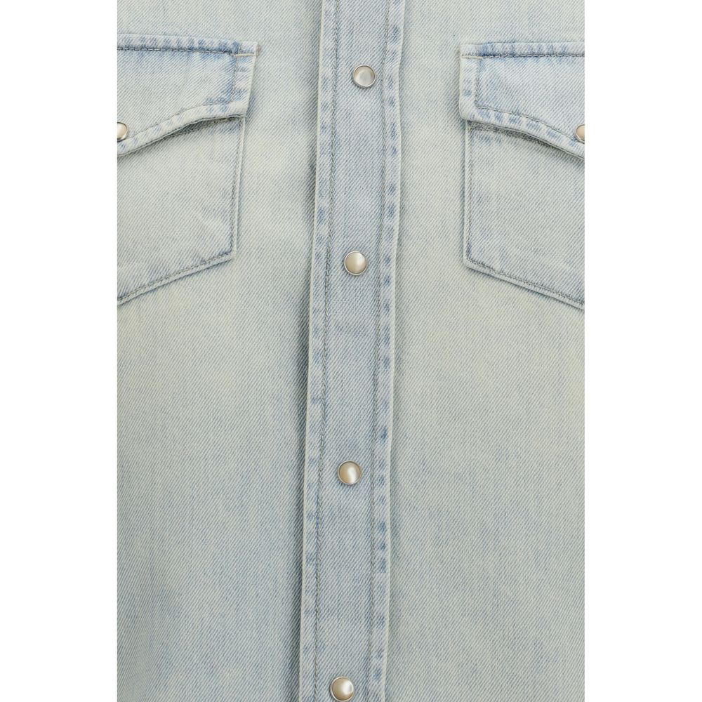 Shirt by Jacob Cohen for women in cotton denim blue & pearl presents a discerning silhouette, showcasing a sophisticated and for a truly discerning finish.