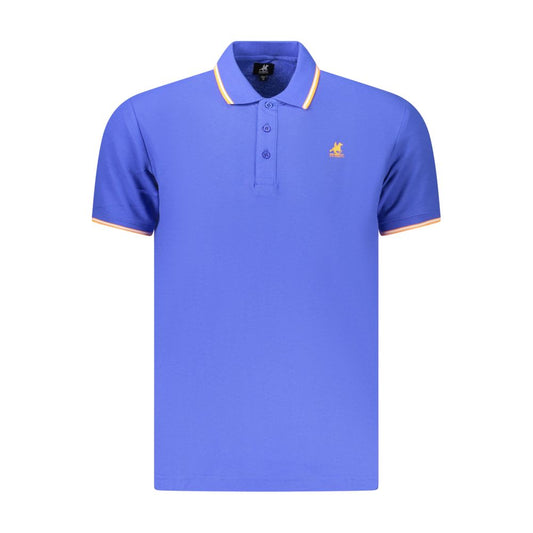Polo Shirt by U.S. Grand Polo for men in cotton blue, signature & print showcases a enviable silhouette, featuring a refined and for a enviable finish.