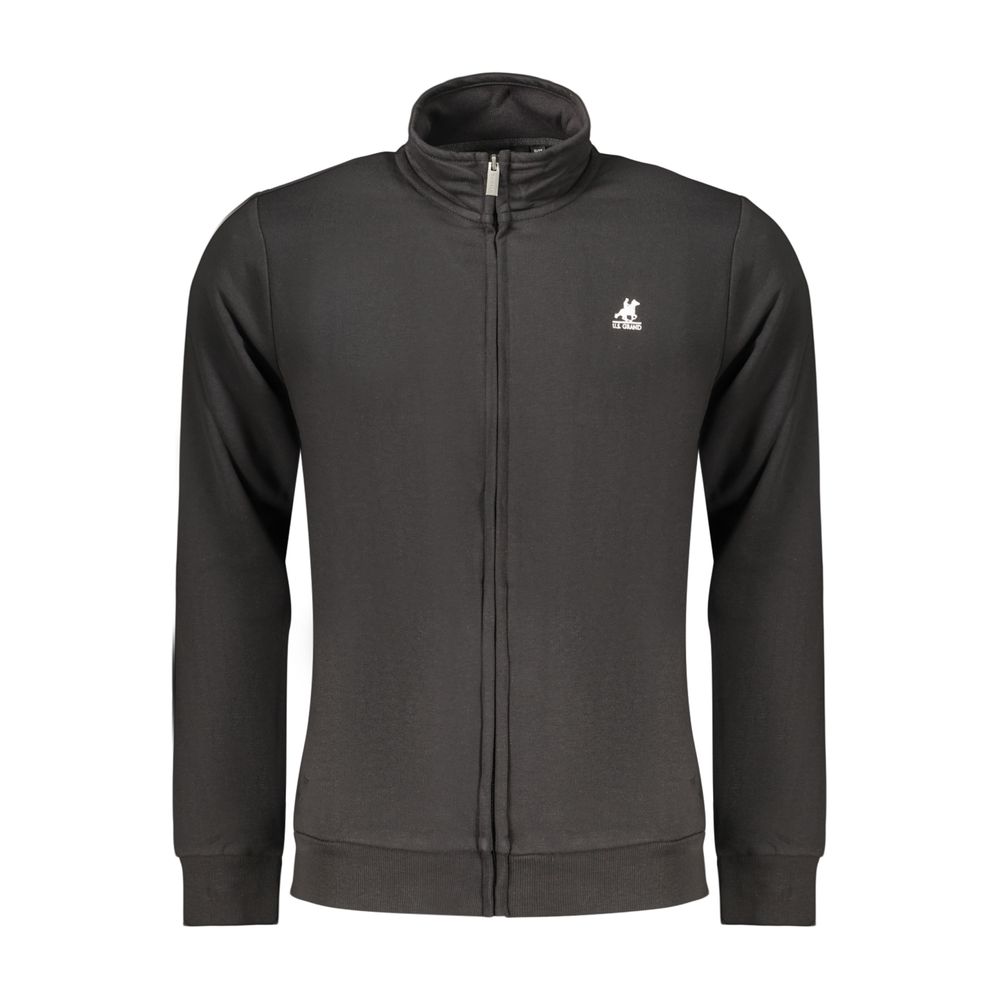 Sweatshirt by U.S. Grand Polo for men in cotton polyester black & print showcases a slouchy chic silhouette, artfully detailed with a slouchy chic and for a slouchy chic finish.