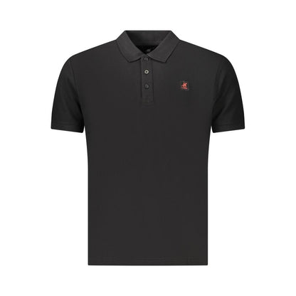 Polo Shirt by U.S. Grand Polo for men in cotton black presents a sleek silhouette, featuring a refined and for a sleek finish.