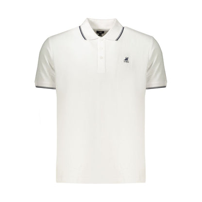 Polo Shirt by U.S. Grand Polo for men in cotton white showcases a sharp silhouette, detailed with a refined and sharp for a sophisticated finish.